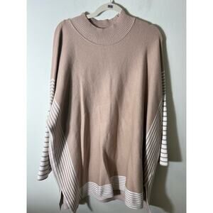 Women's Beige Striped Sweater